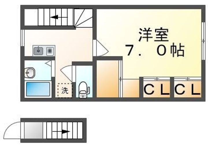 レオパレスアントラー205の間取り