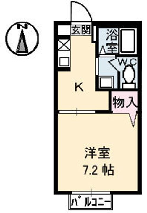 フレグランス米谷202の間取り