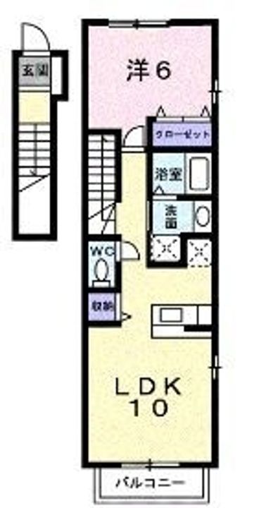 ロイヤルスクウェア 一宮Ⅰ201の間取り