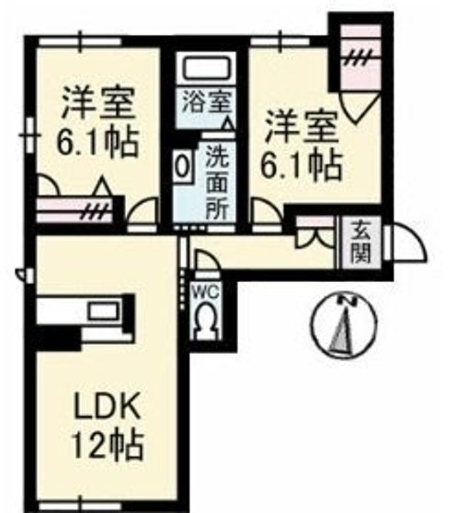 シャーメゾン元町203の間取り