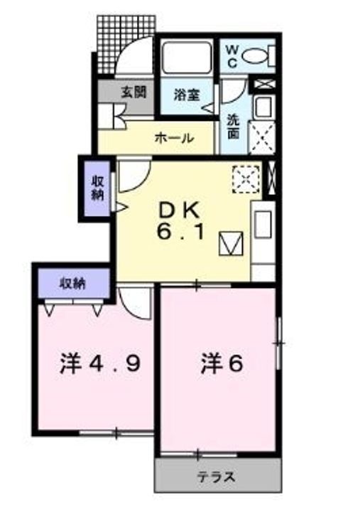 ポポラーレ・ミーチB101の間取り