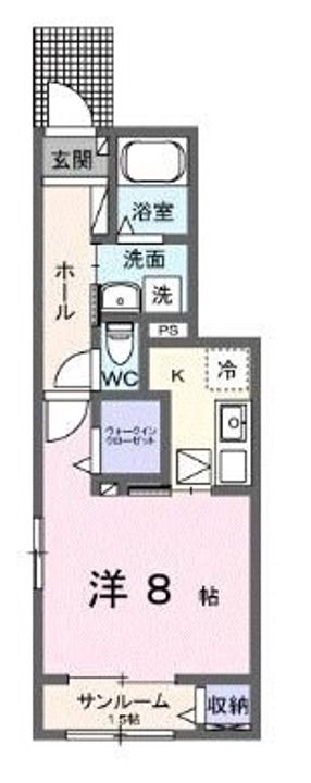 メゾフォルテ松島105の間取り