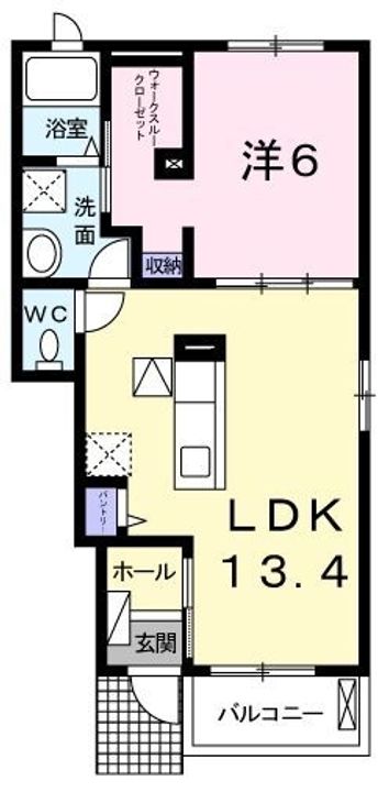 アメニティA102の間取り