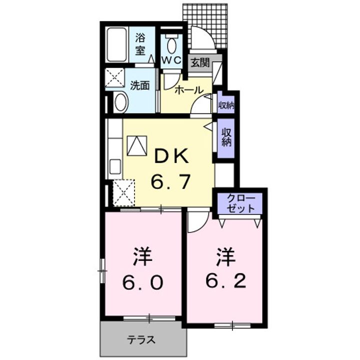 プロムナード 垂水Ⅱ105の間取り