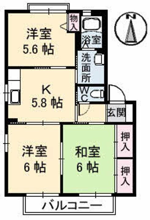 ルエスト B棟201の間取り