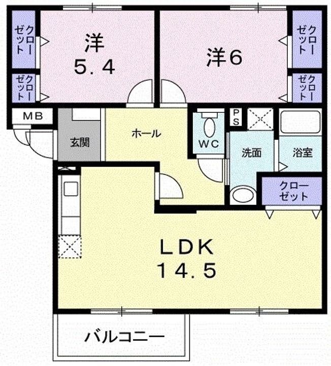ニューエルディム裕Ⅱ302の間取り