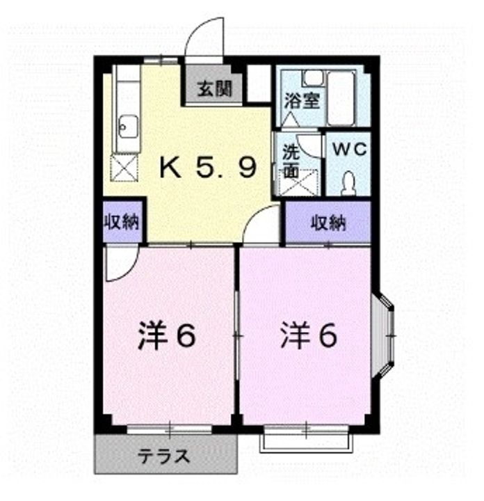 ミューズ松本Ⅰ101の間取り