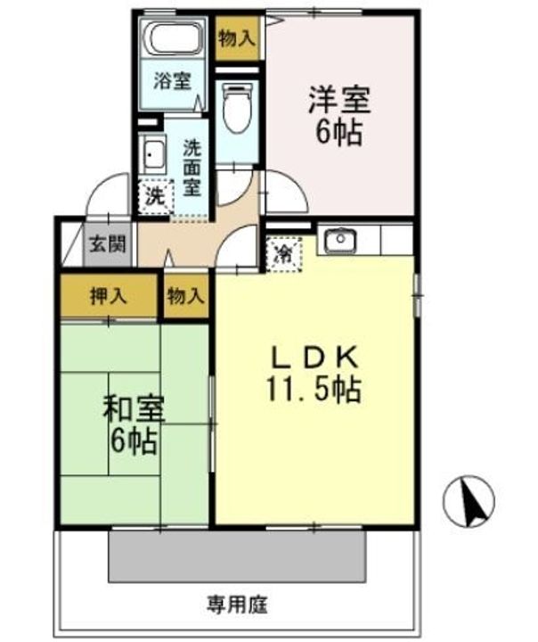 アネックス D棟101の間取り