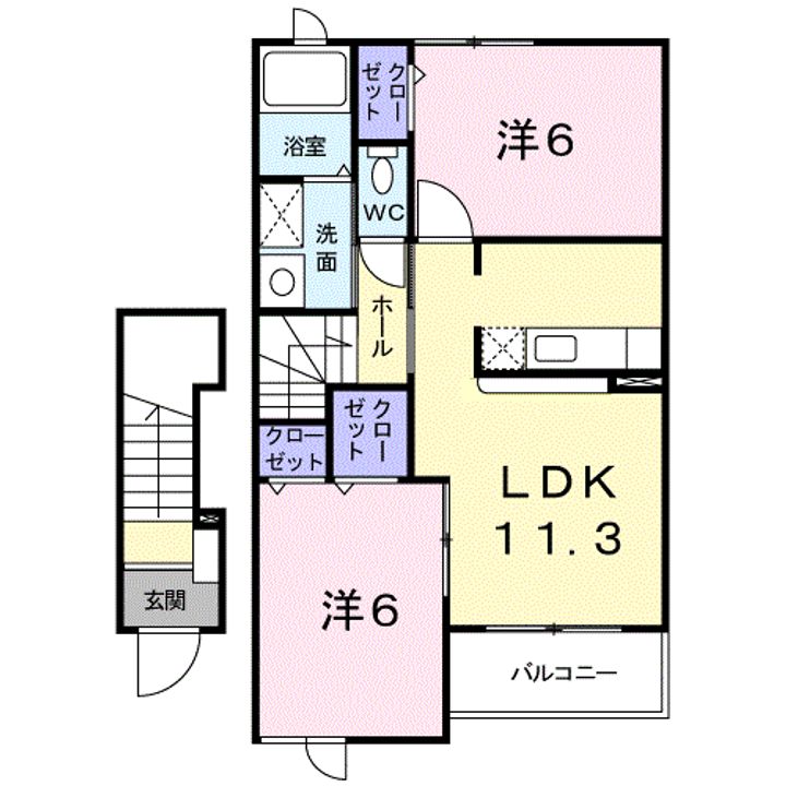 ビリーブ202の間取り