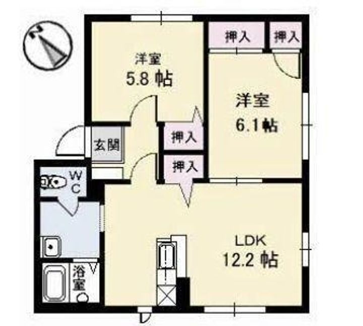 コートMT H館101の間取り