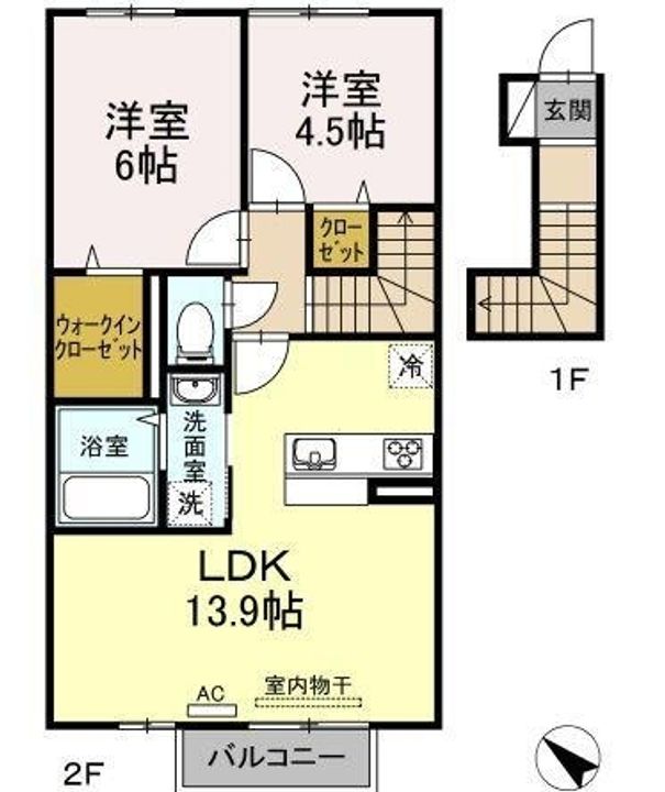 ウルス カンパーニュ205の間取り