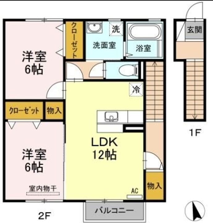 セジュールグランモア201の間取り