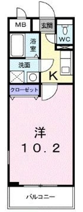 HYコート宮脇206の間取り