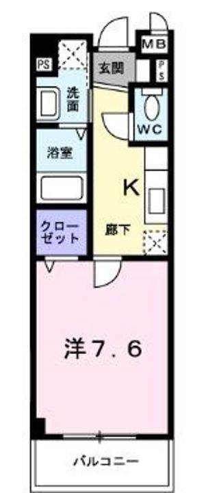 エスティガーデン203の間取り