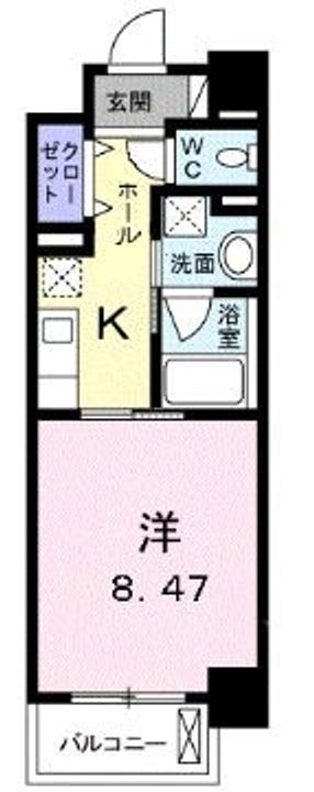 クラール花ノ宮505の間取り