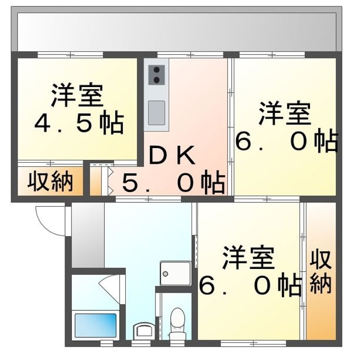 ビレッジハウス志度1号507の間取り