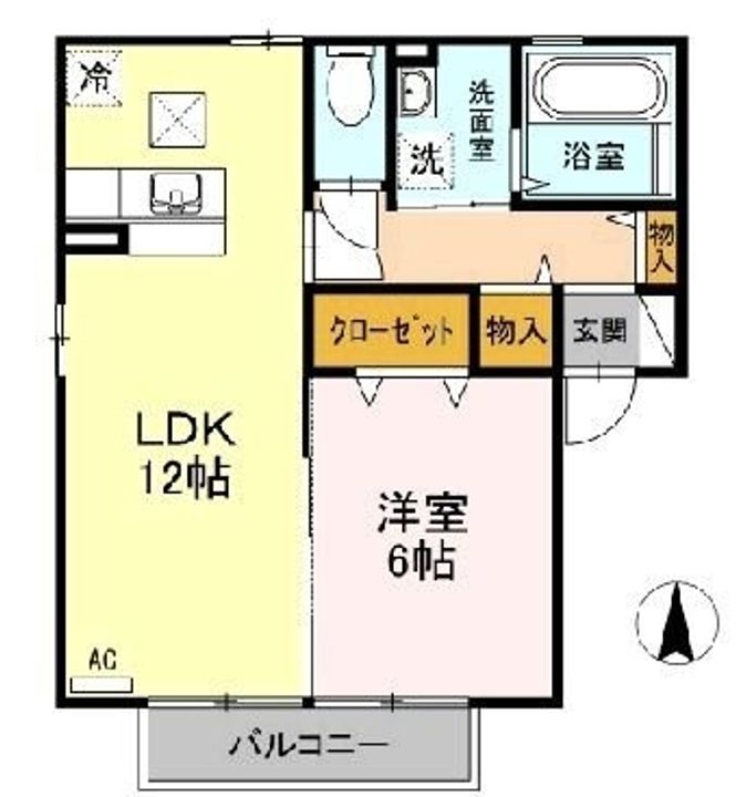 ルーチェ C棟101の間取り