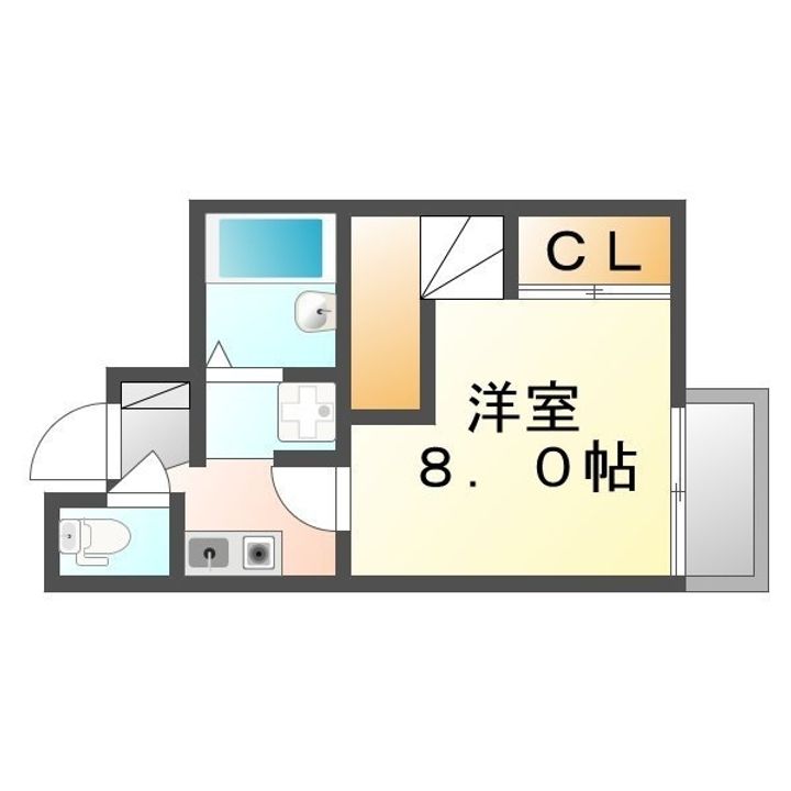 レオパレスさぬき104の間取り
