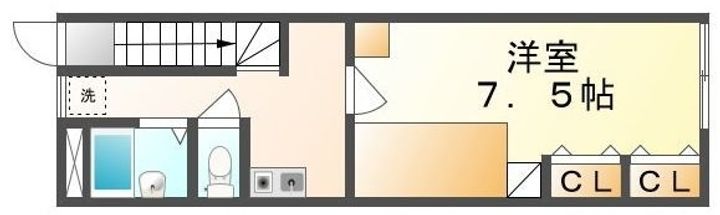 レオパレスボヌール207の間取り