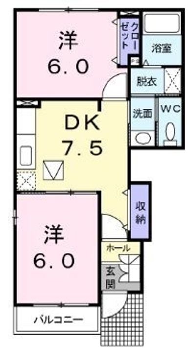 サン マーベラスA101の間取り
