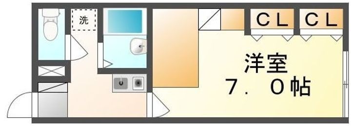 レオパレスエクレール鬼無103の間取り
