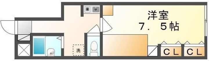 レオパレス金倉105の間取り