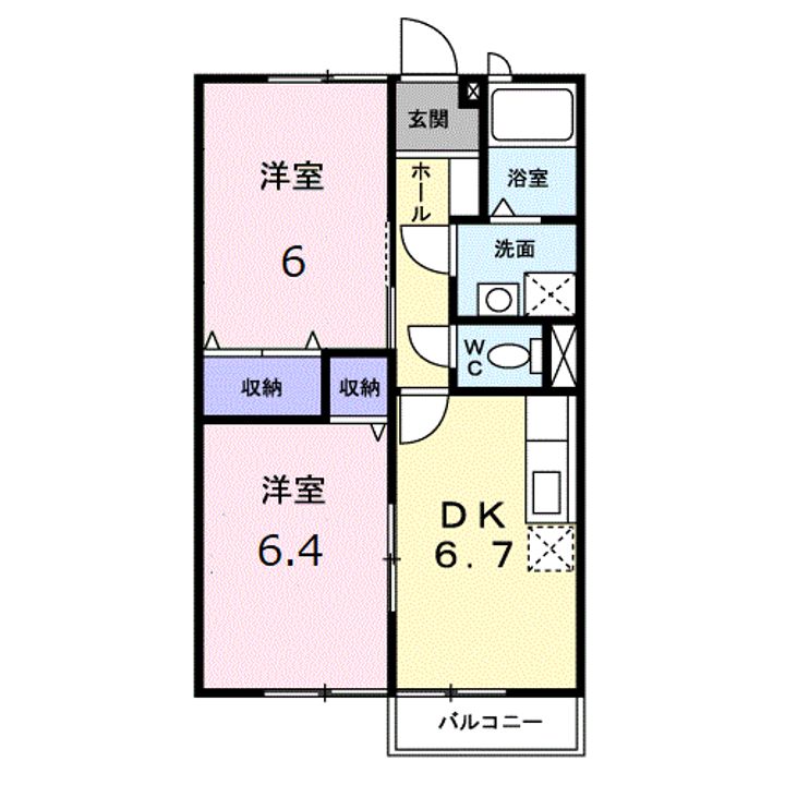 アメニティハイツカワシマ C203の間取り