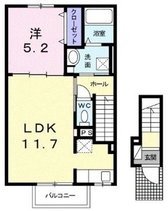 ベルエア木太D203の間取り