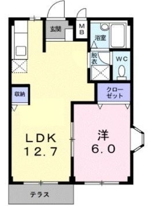 エルディム中原101の間取り