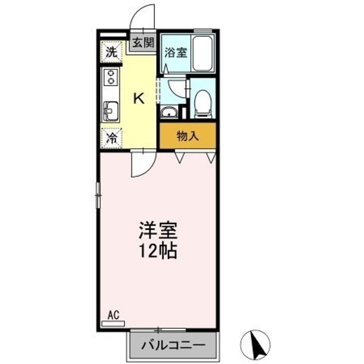 ハイツ田中Ⅱ203の間取り