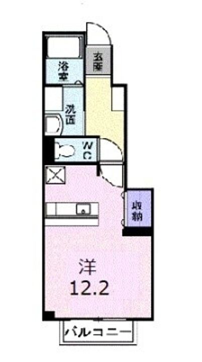 カムフィスペース102の間取り