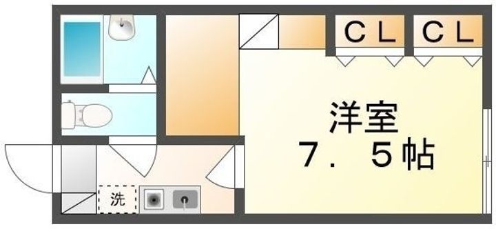 レオパレスASTc.Da105の間取り