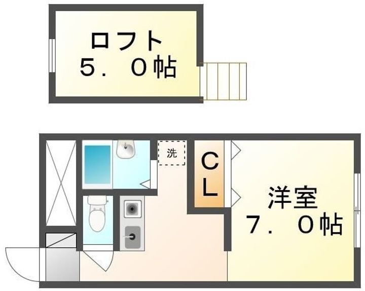 レオパレスラパン202の間取り