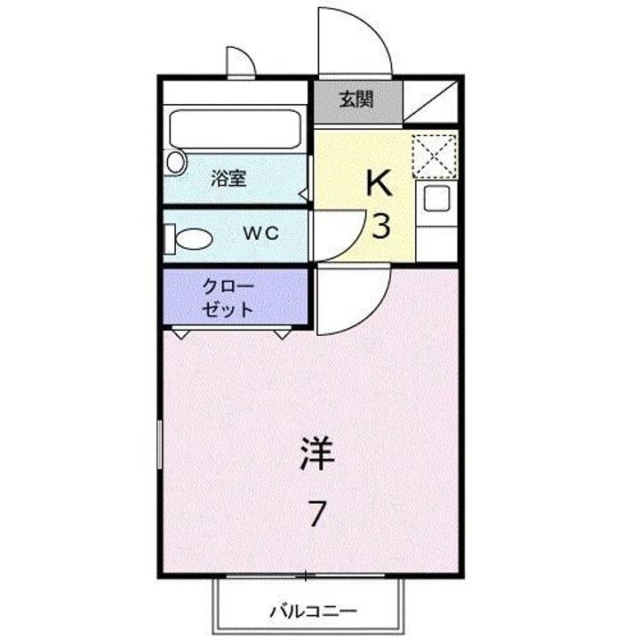 ベウラハイツ105の間取り