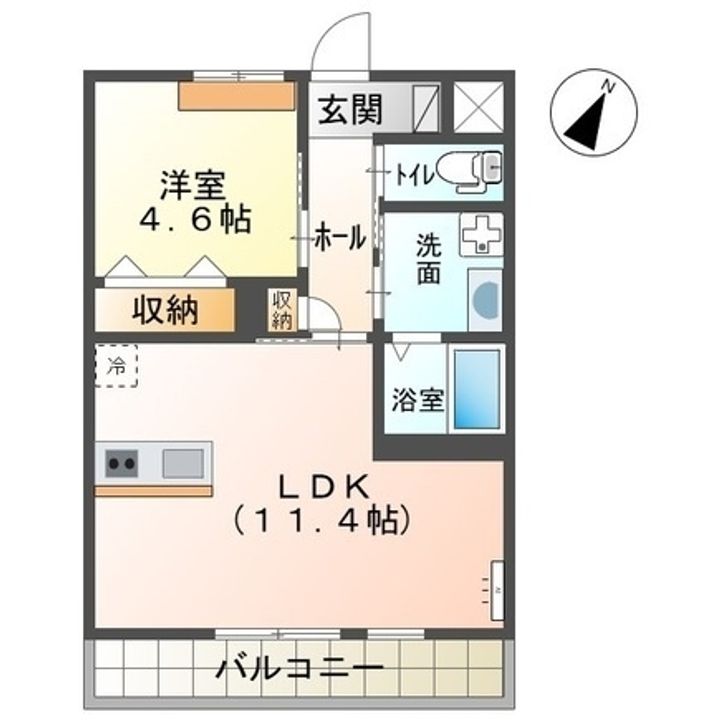 ティーダハウス205の間取り