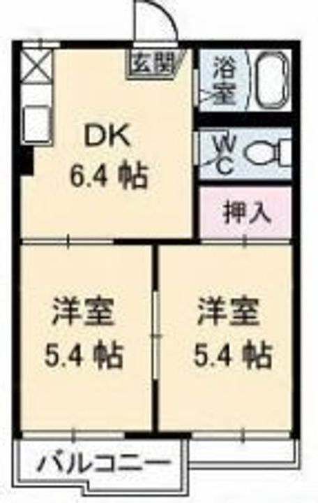 シーサイド・ハイツC棟101の間取り