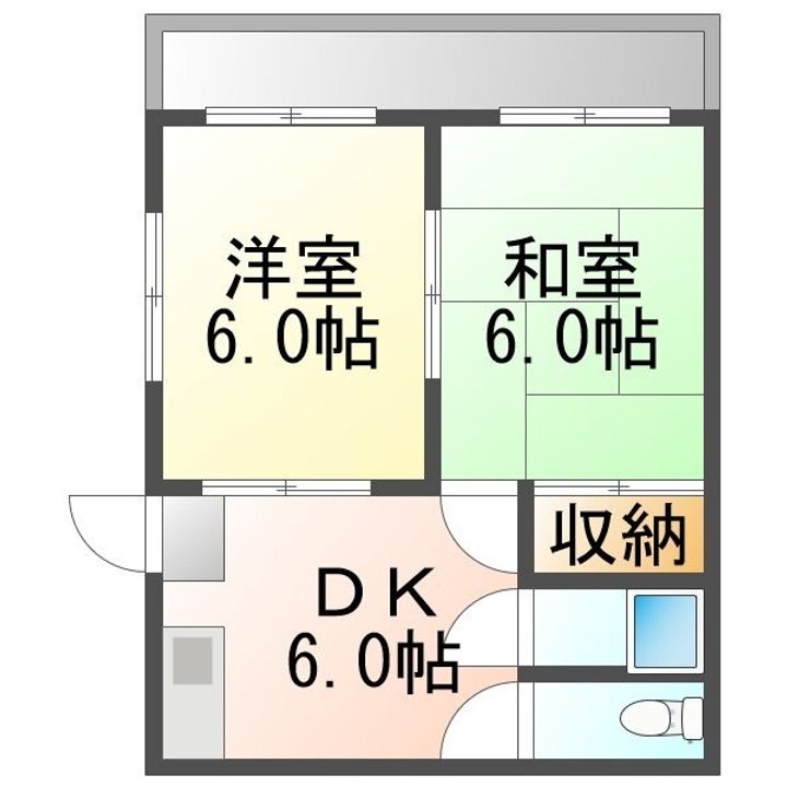 栄太郎マンション301の間取り