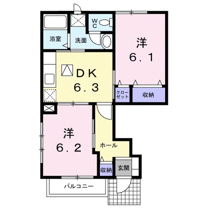 トゥジュールB101の間取り