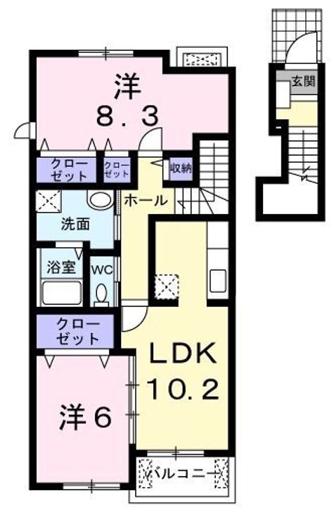 リバーヒルB204の間取り