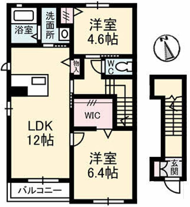 プロヌーブ M A棟202の間取り