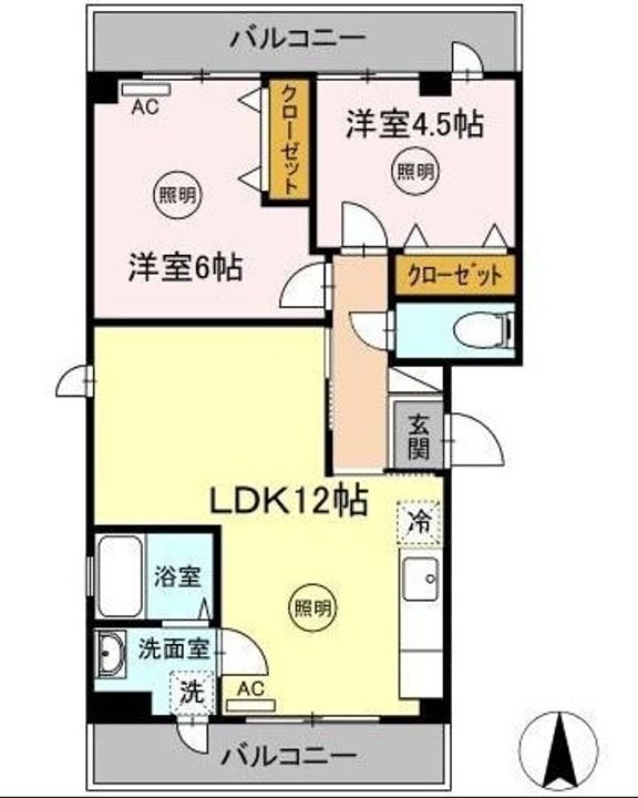 レジデンス水田駅前Ⅱ305の間取り