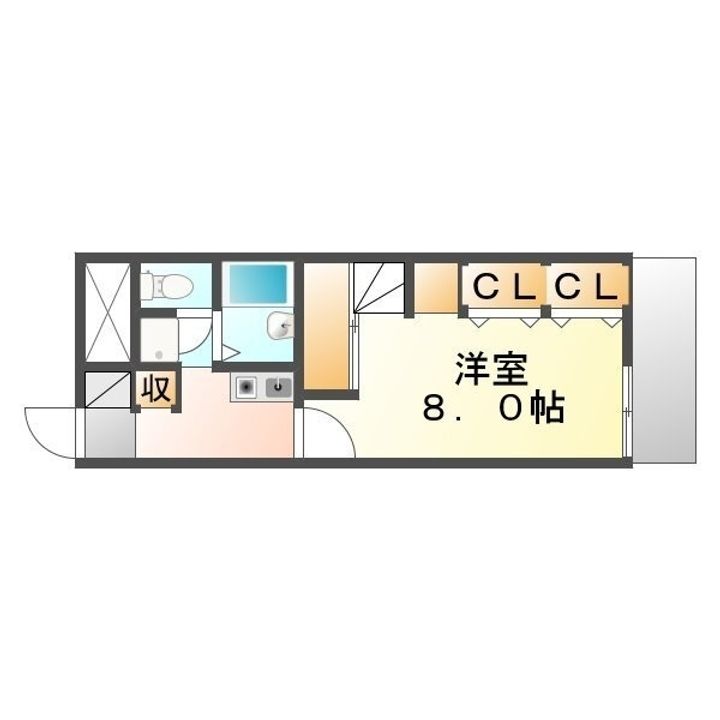 レオパレス松原B105の間取り
