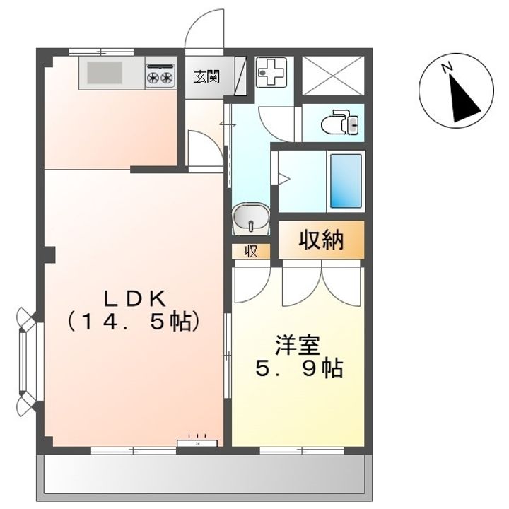 ルナガーデン203の間取り