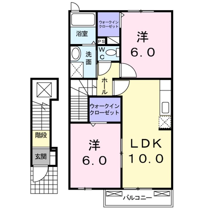 シンフォニーF Ⅰ202の間取り