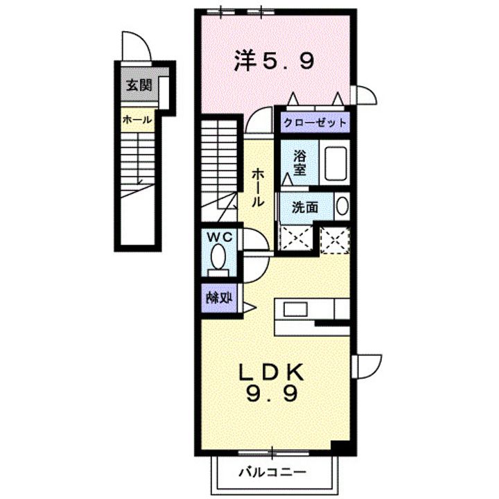 サンシャイン 桜川 C201の間取り
