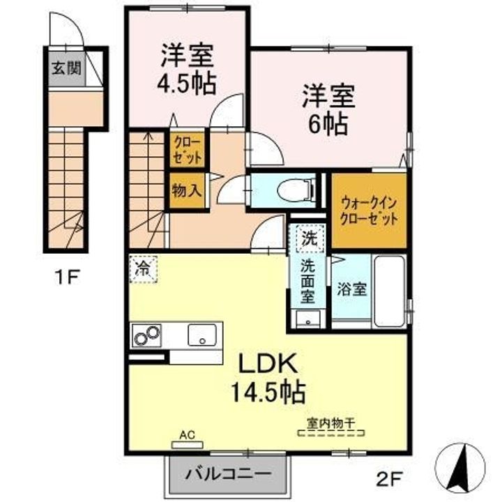 グラン3104 A棟201の間取り