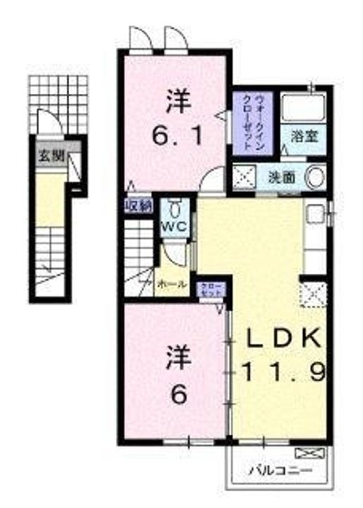 ワイズK Ⅱ101の間取り