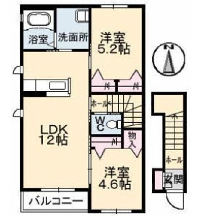 シャーメゾンM B棟202の間取り