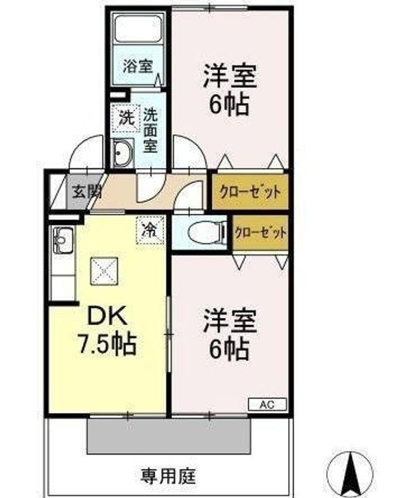 セジュールななみ103の間取り