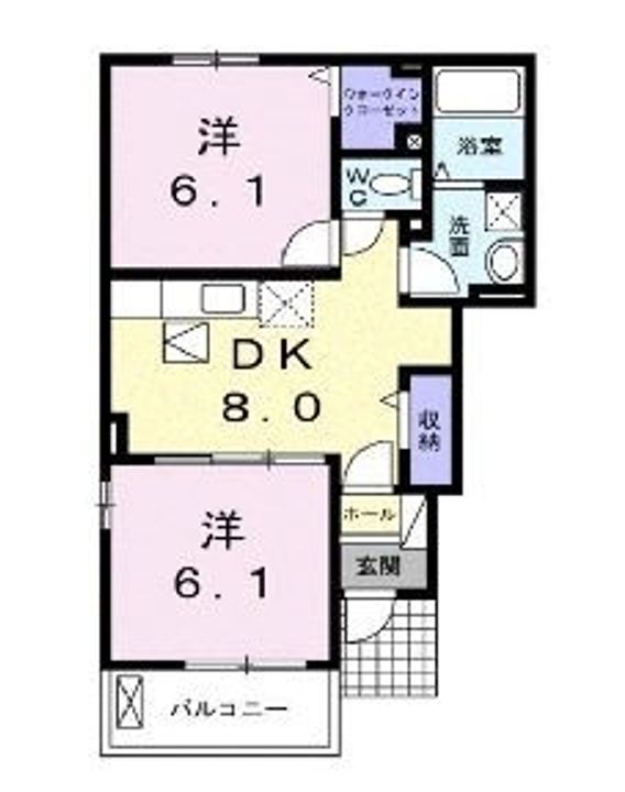 ブランシュ プロスペレC101の間取り
